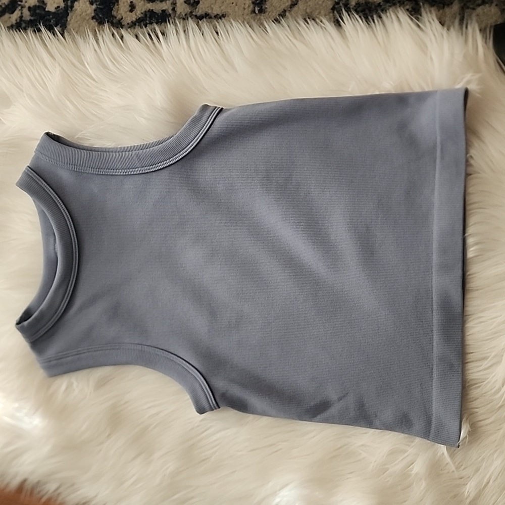 New Dusty Gray-Blue Tank Top, NWOT, One Size